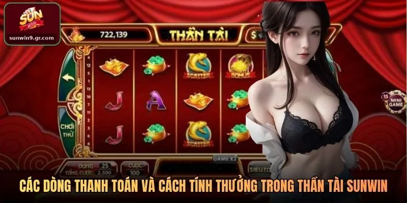 Các dòng thanh toán và cách tính thưởng trong Thần Tài SUNWIN