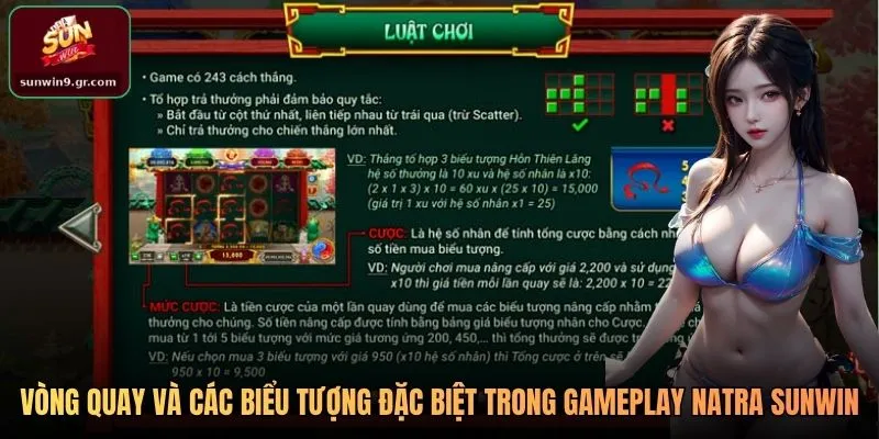 Vòng quay và các biểu tượng đặc biệt trong gameplay NaTra SUNWIN